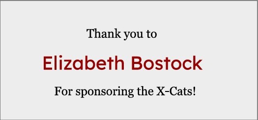 A big thanks to Elizabeth Bostock